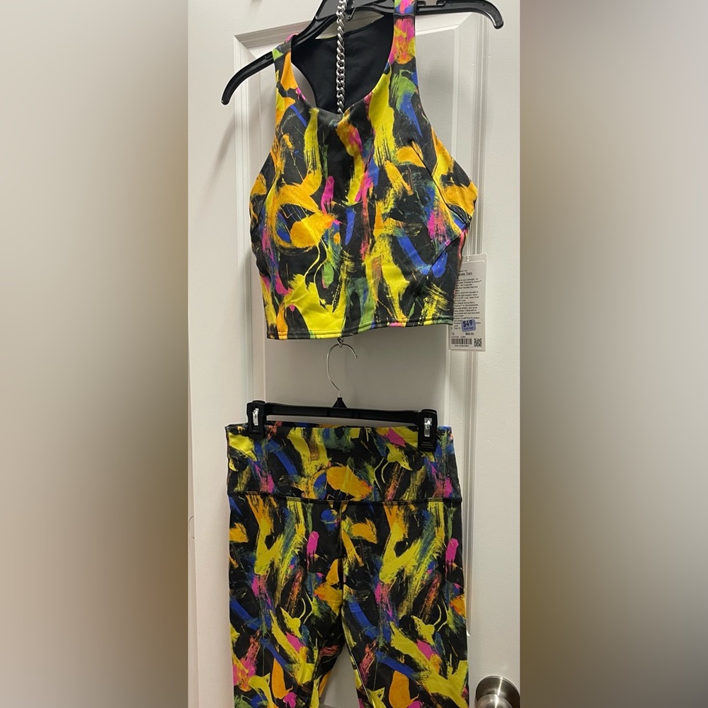 Lululemon long line sports bra and matching leggings